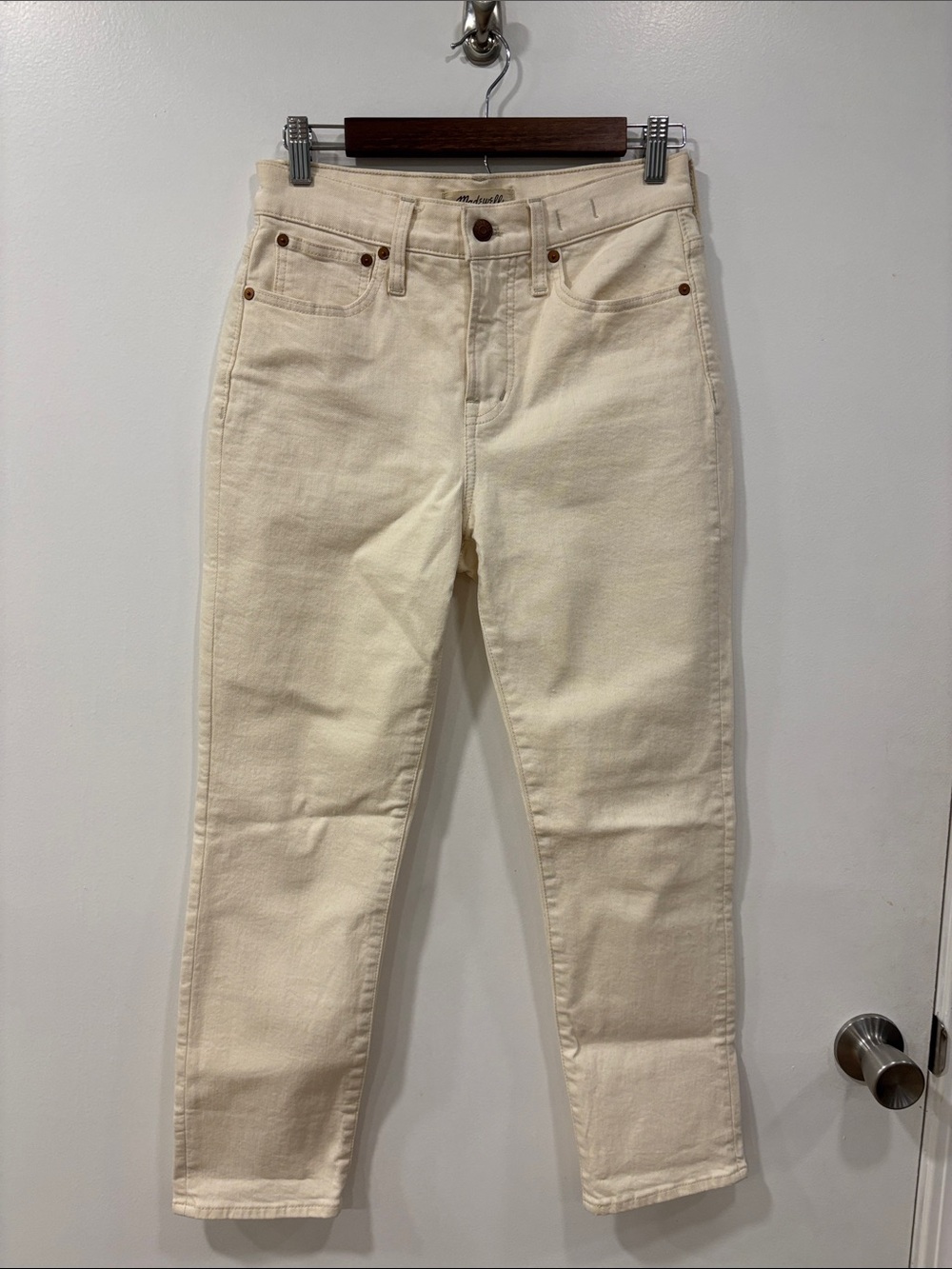 Madewell The Perfect Vintage Cream Straight-Leg High-Rise Jeans